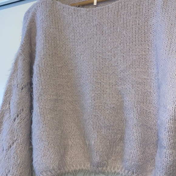 Free People Flurry Sweater NWOT In Lilac Frost - Picture 7 of 8